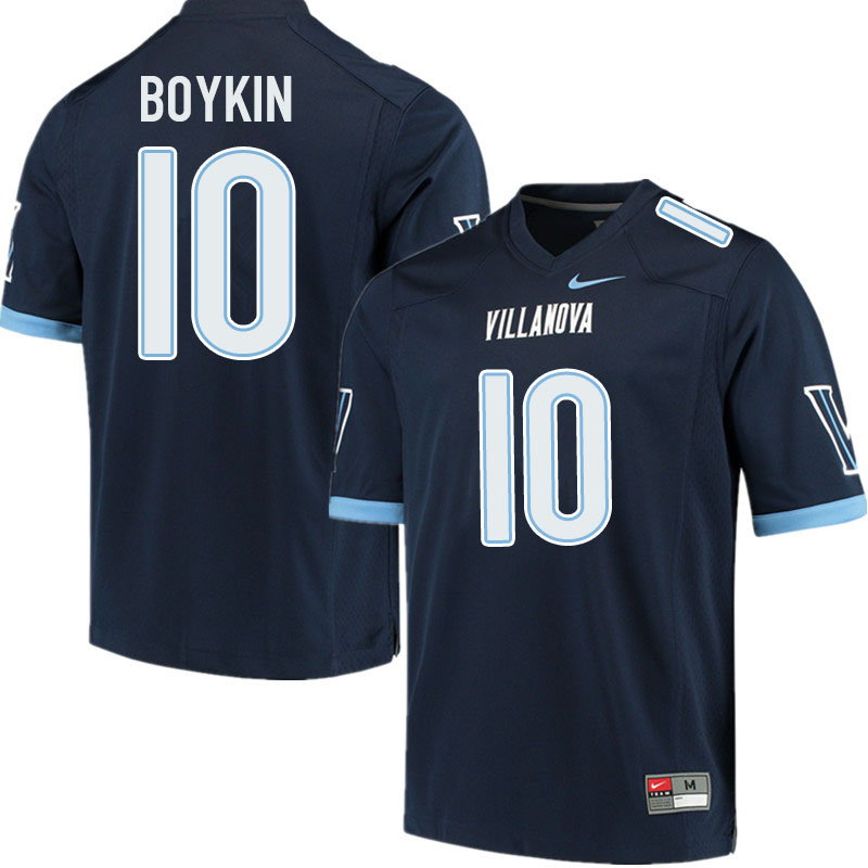 Men #10 Dez Boykin Villanova Wildcats College Football Jerseys Sale-Navy